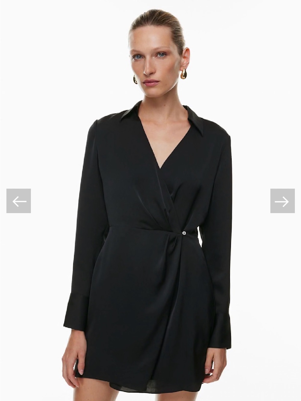 Women’s Aritzia Babaton Larchmont Satin Dress - Black, Size Small